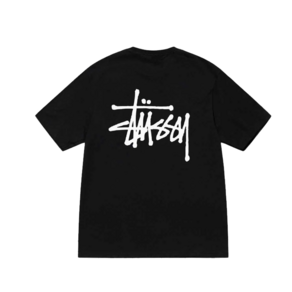 국내매장판 스투시 베이직 로고 반팔 티셔츠 블랙 Stussy Basic T-Shit Black