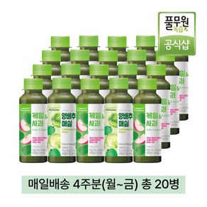 풀무원녹즙 매일배송 케일사과X양배추매실 프로그램 4주분 20병, 130ml