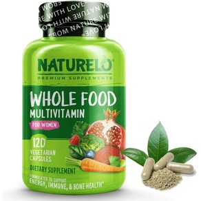 USKORNET NATURELO Whole Food Multivitamin 천연 유기농 여성 멀티 미네랄 종합 비타민 에너지 및 심장 뼈 소화 건강을 위한 최고의 보충제