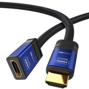 [CODEWAY] HDMI to HDMI 2.0 M/F 연장케이블 블루메탈 CF20HH2M0 [2m], 1개