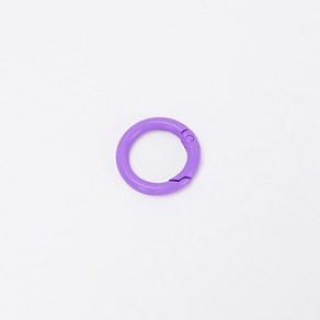 파스텔 오픈형 O링 컬러오링 원터치 키링 열쇠고리 20mm, 10개, 퍼플