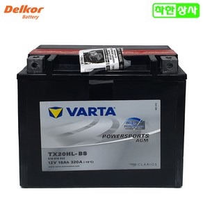 델코 바르타 바이크 제트스키 AGM 배터리 YTX20HL-BS 12V18A STX20HL 무료충전, 비충전, 1개