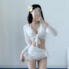 비치 커버업 휴양지 비키니 SET