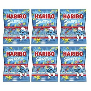 Haribo Sour Smurfs 하리보사워 스머프 신 맛 구미 젤리 113g 6개