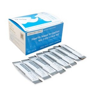 [E32158] 해요 나잘 코세척분말 (60PCS) KP규격 염화나트륨 분말, 1개
