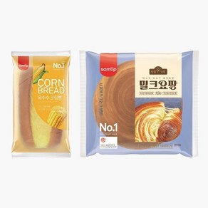 삼립 옥수수 크림빵 100g x 4봉 밀크요팡 65g x 4봉, 4개