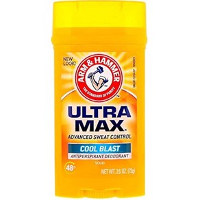 암앤해머 ARM & HAMMER ULTRAMAX 땀 방지 데오도란트 인비저블 솔리드 쿨 블래스트 79.4g(2.8온스) (4팩)