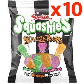 [영국발송]10개 120g 스위즐스 스쿼시 스켈레톤 Swizzels Squashies Squeletons 120g, 10개