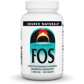 소스내츄럴스 Souce Natuals FOS 1000 mg Fuctooligosacchaides Pobiotic Enhance - 100 Tablets, 100 Count (Pack of 1), 100정, 1개