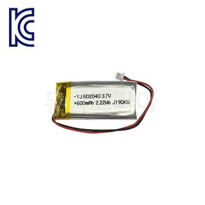 YJ 리튬폴리머배터리 YJ802040 600mAh KC인증 충전지