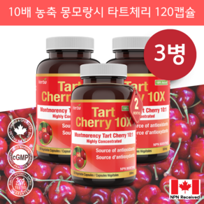 [허바] 몽모랑시 타트체리 10배 농축 500mg 120정 x3, 3개