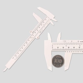 플라스틱 버니어 캘리퍼스 노기스 두께 지름 깊이 측정 눈금자 내경 외경 정밀 치수 측정기 켈리퍼스