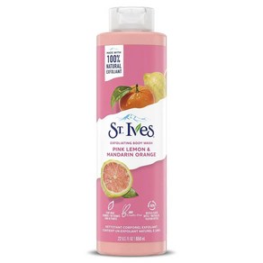 세인트이브스 각질제거 바디 워시 핑크 레몬 & 만다린 오렌지, 1개, 650ml