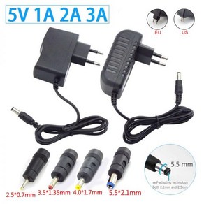 전원 공급 장치 충전기 컨버터 AC DC 어댑터 플러그 5V 1A 2A 3A 110V 240V 5.5x2.1mm 4.0x1.7mm 3.5x1.35mm 2.5x0.7mm, 1개