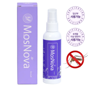 모스노바 의약외품 모기기피제 여행용 유아 임산부 스프레이 이카리딘 라벤더향, 1개, 80ml
