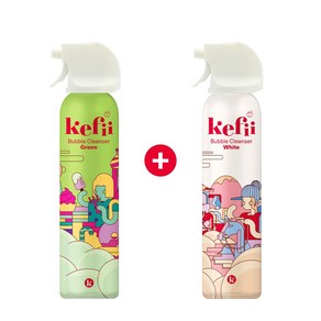 케피 버블클렌저 그린+화이트, 1세트, 200ml