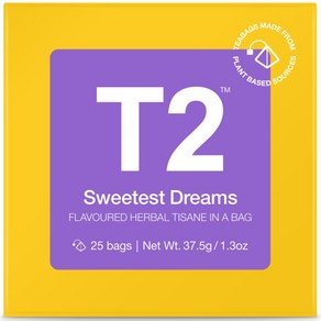 호주 T2 달콤한 꿈 티백 큐브 25팩 Sweetest Deams Tea Bag Cube 25 pack, 37.5g, 25개, 25개입