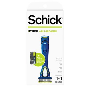 Schick 쉬크 하이드로 5 바디 그루머와 수염 트리머가 있는 남성 스타일링 면도기, 1 Count (Pack of 1)_Hydate, 1개