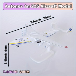 안토노프 An-225 항공기 모델:7.9인치 20CM 정적 디스플레이 합금 모델 항공 애호가에게 적합 만 14세 이상, 01 20.07cm 안토노프 An-225