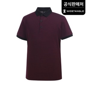 와이드앵글 공식 남성 클럽스칸딕 투톤 피케 티셔츠 WMU19232R8 (정상가:88 000)