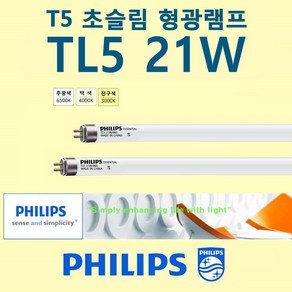 필립스 PHILIPS 21W T5 초슬림 삼파장 형광 간접 조명등 [2개]