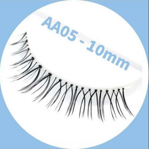 자연스러운 끝갈이 인조 연마 연예인 속눈썹 AA05-10mm 투명라인 벌크공급 1ml 풀포함, 1개, (케이스부착) 1쌍 검정모+1ml풀포함