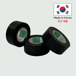 [당일발송] 국산 PVC 배선 케이블 차량용 하네스용 와이어링 전기절연 테이프 25mmX20M, 3개