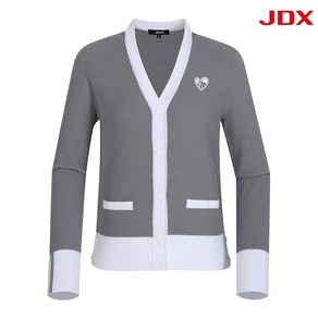 [제이디엑스] JDX 골프 봄 이월 여성 변형 밑단 Y 배색 가디건 X2SCV5311