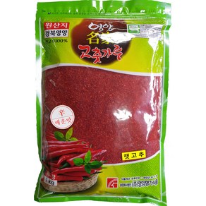 HACCP인증 국내산(경북영양) 햇('24년산) 고추가루 매운맛1kg/김치.양념용, 1개, 1kg