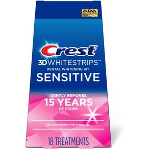 Crest 3D Whitestrips 치아 미백 키트 민감성 스트립 36개