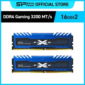 실리콘파워 Silicon Powe DDR4 3200/3600 CL16/CL18 (PC4-25600/PC4-28800) Tubine UDIMM 데스크탑용 메모리 RAM, 3200MHz 32GB(16GB*2), 1개