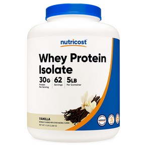 뉴트리코스트 웨이 프로틴 아이솔레이트 파우더 바닐라맛 Whey Potein Isolate, 1개, 2.268kg