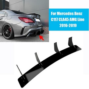 자동차 리어 범퍼 디퓨저 리어 사이드 스플리터 스포일러 립 메르세데스 벤츠 C117 CLA45 AMG 라인 20162019 광택 블랙 4 핀, 1개