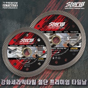 스톰 다이아몬드 타일커터 강화 세라믹 타일 절단 프리미엄 타일날, 4인치 (STC-105T), 1개