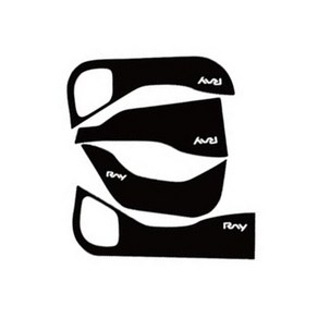 기아 레이 도어커버 펠트지 스크래치 방지 호환 용품, 블랙, 1세트