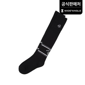 [와이드앵글 공식] 골프 WG 여성 라인 배색 니삭스 WWU23S07Z1, Black, Black, 1개