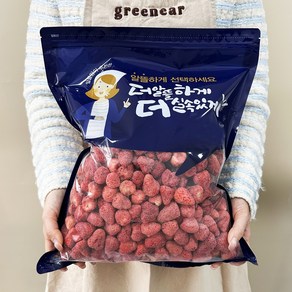 [대용량 1kg] 동결건조 미니딸기칩 건딸기과 동결건조 과일칩 대용량 간식 아이간식 2세대 쫀득쿠키 재료 베이킹, 1000g, 1개