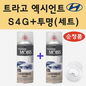 순정품 현대 트라고 엑시언트 S4G 스톤그레이 스프레이 페인트 + 투명스프레이 200ml, 1개