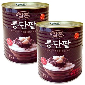 참존 빙수팥 통단팥 캔, 850g, 2개