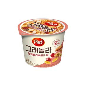 포스트 그래놀라 크랜베리 아몬드 컵시리얼 30g, 크랜베리 아몬드 그래놀라 500g  파우치형 2봉지, 12개