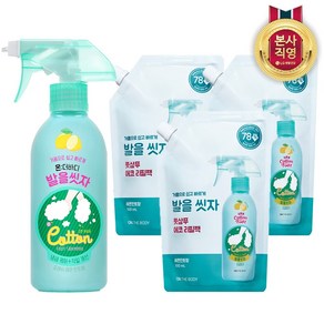 온더바디 코튼풋 발을씻자 풋샴푸 레몬 385ml 1개 + 리필 500ml 3개, 4개