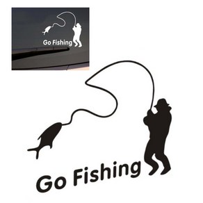 낚시 방수 Go Fishing 반사 스티커, (01)A1 어부 반사 실버, 1개