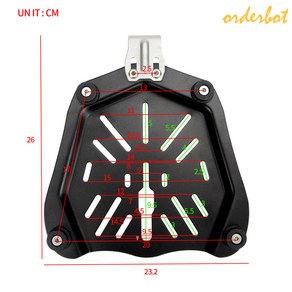 오더봇 알루미늄 탑박스 플레이트 타사 호환 가능 45L 55L 65L 80L, 28/36L, 1개