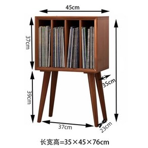 턴테이블 정리함 수납장 테이블 레트로 받침대 LP 나무 lp보관함 원목색 협탁 레코드랙, 3. 다크우드 고다리장 35X45X76