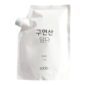 소비아 단지담다 구연산 100% 1kg 스파우트용기 파우치 세제 욕실청소 물때제거, 1개