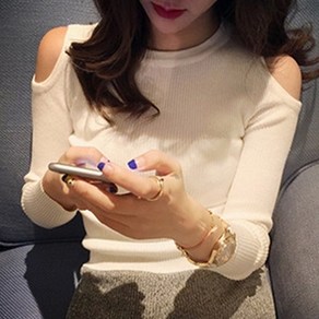 [츄츄스] 티 팟숄더 (AA255)_(여성의류 여성옷 긴팔티 롱티 무지티 기본티 니트티 라운드티)