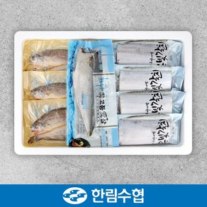 제주 한림수협 갈치&굴비&고등어 실속 선물세트 1호 / 갈치 210g*2팩+굴비600g(10미)+고등어120g*5+부직포가방, 1개