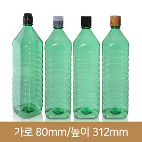 (페트병)1.5L 사각 그린 고로쇠 28파이 (A)(계량더블캡), 1개, 1개