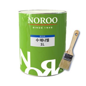 노루페인트 수에나멜 유성페인트 1리터 철재 목재, 1개, 흑색(유광), 1L