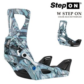 BURTON 24 25 스노우보드 바인딩 STEP ON Re:Flex 스텝온 블루 버터플라이 여성, 1개